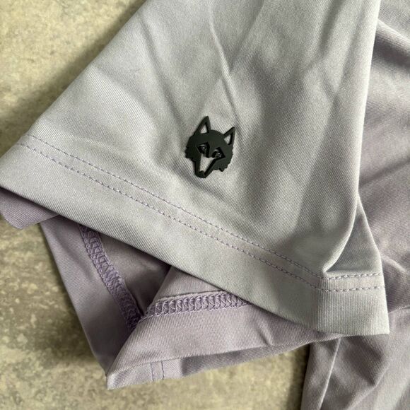 Greyson Golf Polo Shirt Mens M Light Purple Ombre Performance Stretch Wolf Logo - Picture 5 of 8